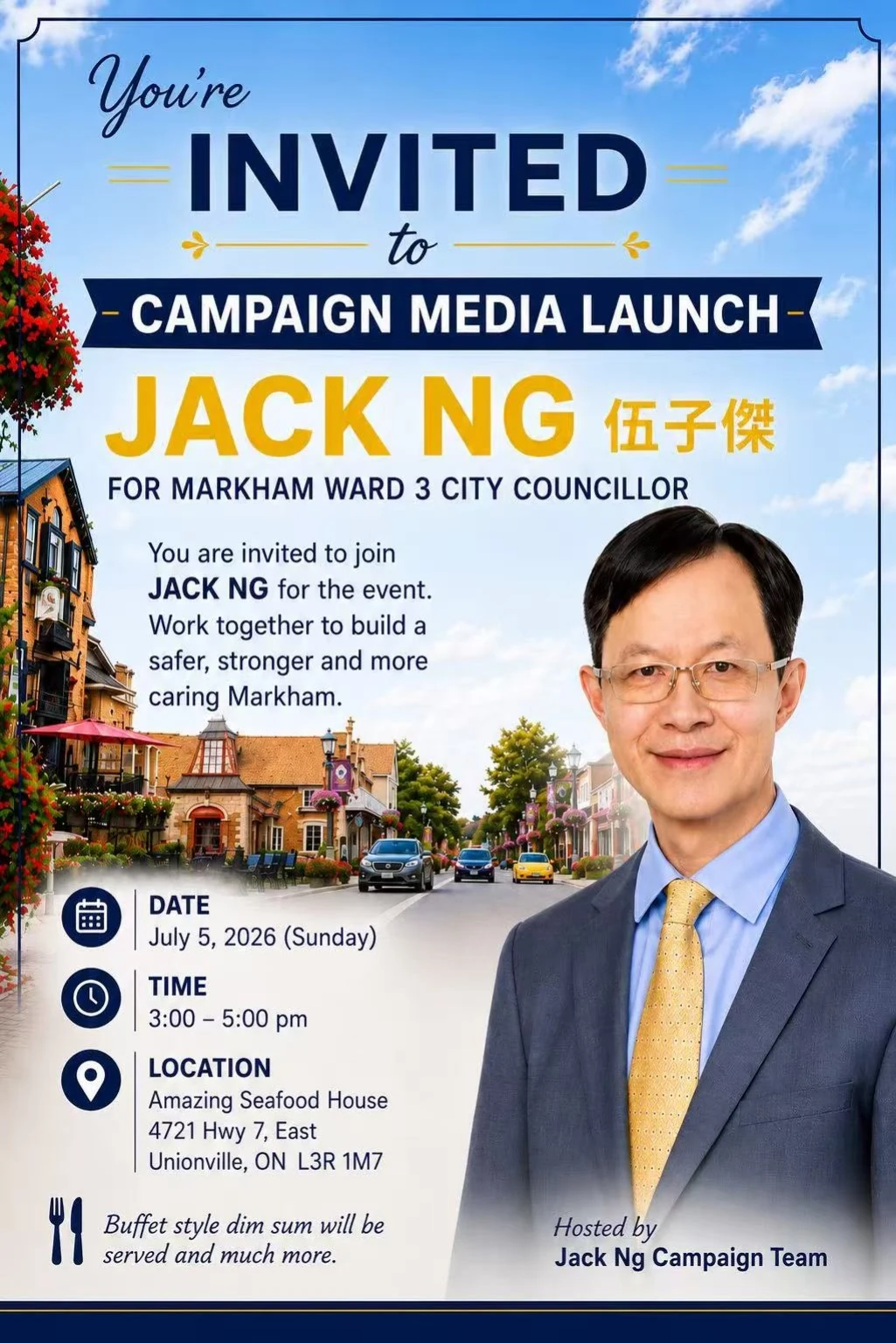 Campaign Media Launch invitation for Jack Ng